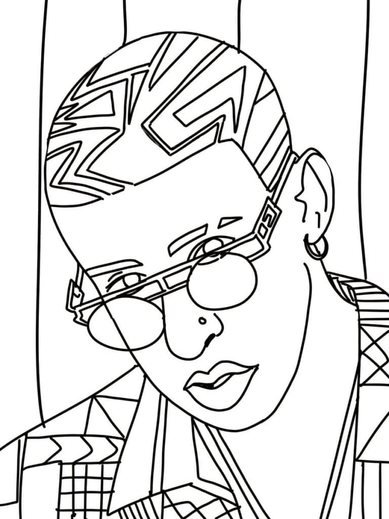 Desenho deBad Bunny 24 para colorir