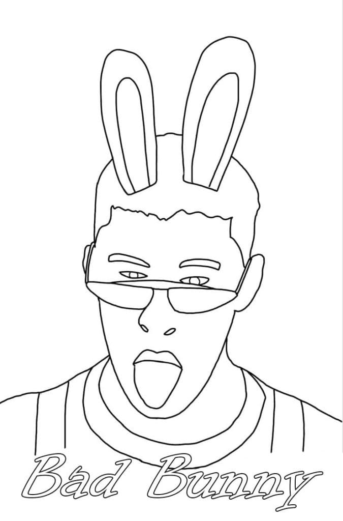 Desenho deBad Bunny 25 para colorir