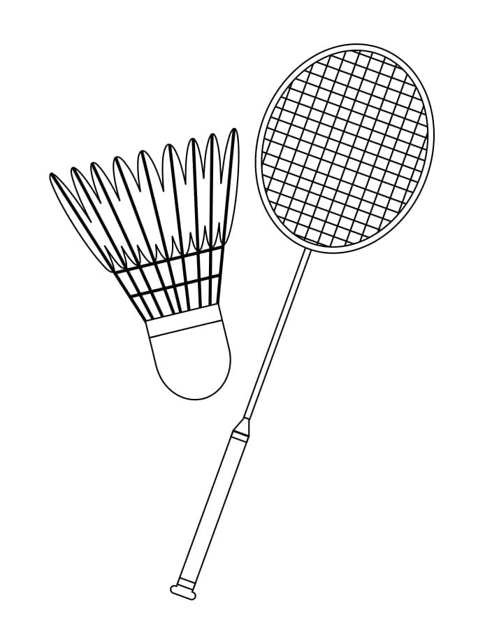 Desenho deBadminton 1 para colorir