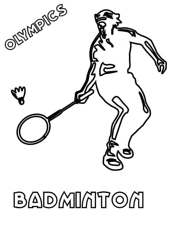 Desenho deBadminton Olímpicos para colorir