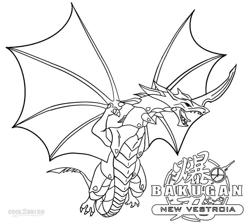 Desenho deBakugan Dragonoid para colorir