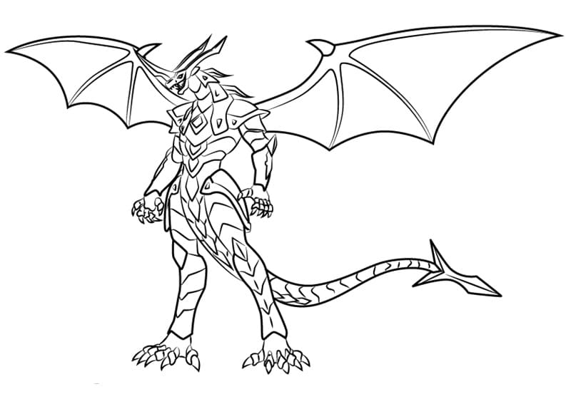 Desenho deBakugan Helix Dragonoid para colorir