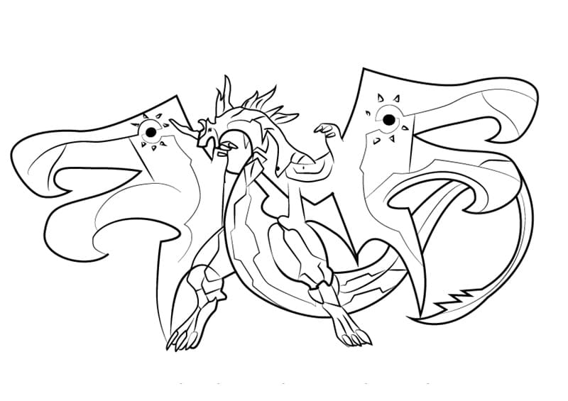 Desenho deBakugan Infinity Dragonoid para colorir