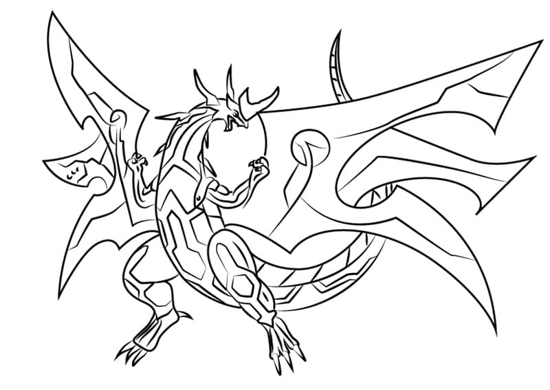 Desenho deBakugan Ultimate Dragonoid para colorir