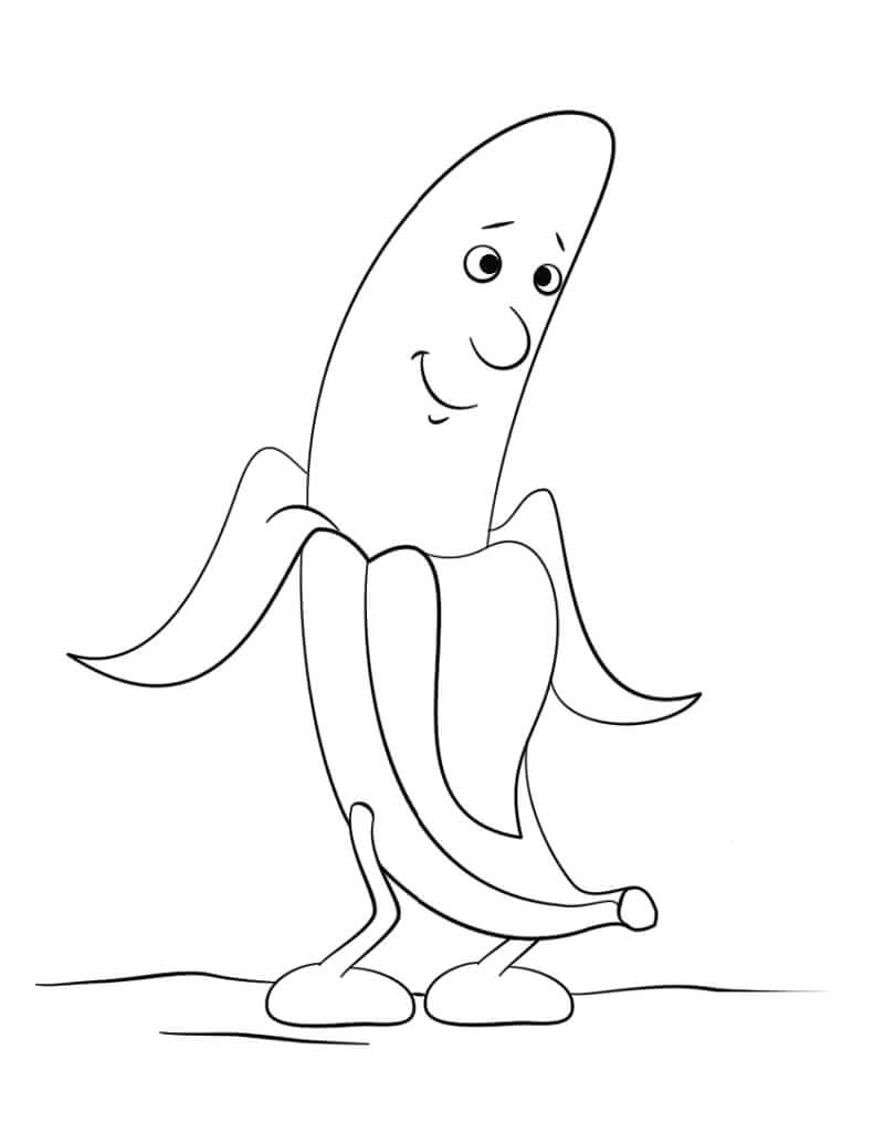 Desenho deBanana Engraçada 11 para colorir