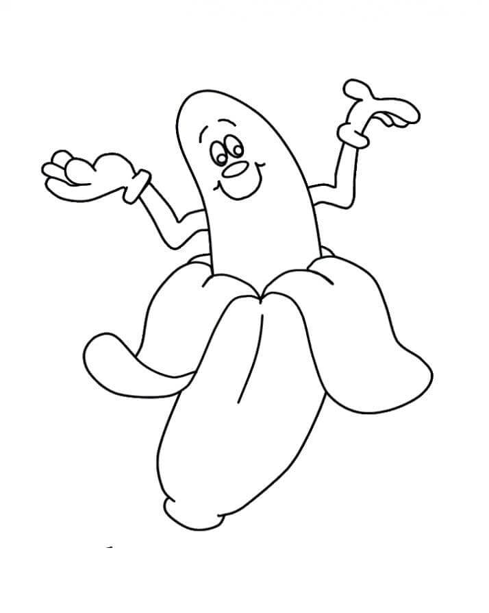 Desenho deBanana Engraçada 2 para colorir