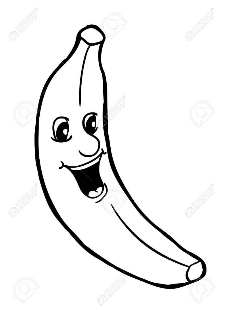 Desenho deBanana Engraçada 4 para colorir