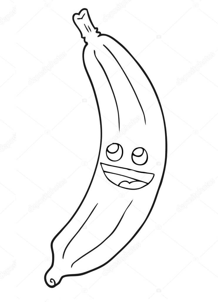 Desenho deBanana Engraçada 9 para colorir