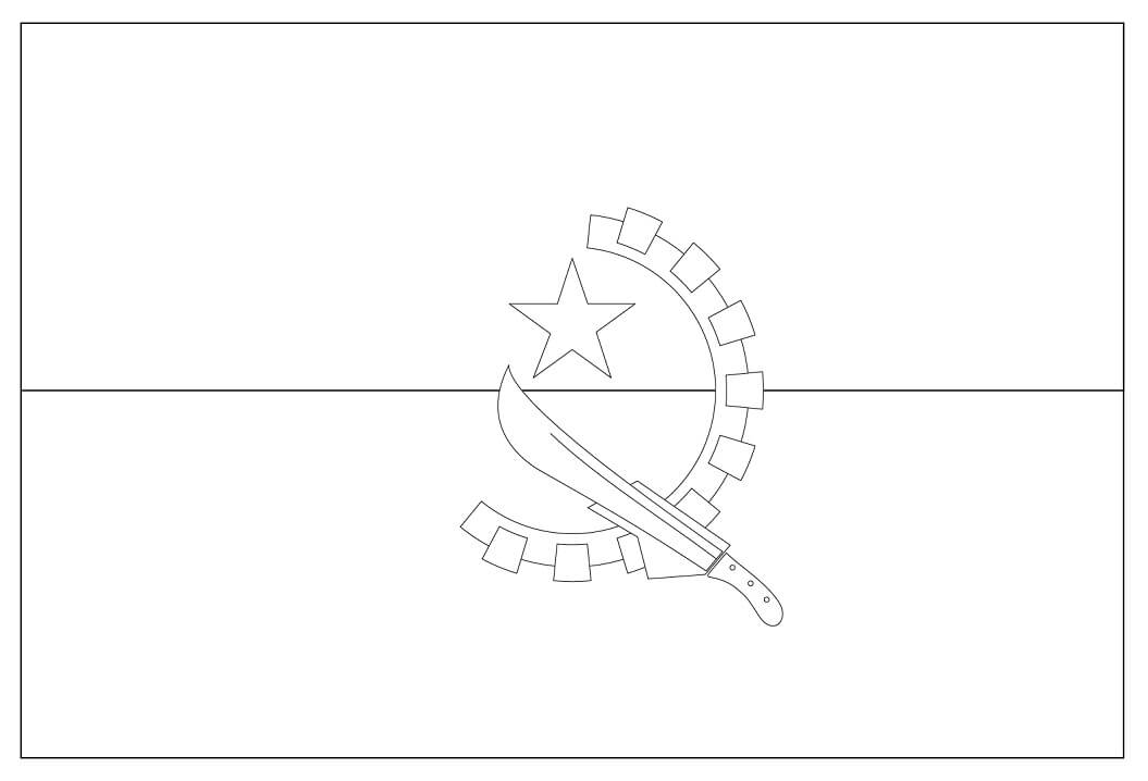 Desenho deBandera de Angola 2 para colorir