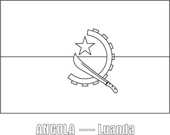 Desenho deBandera de Angola 4 para colorir