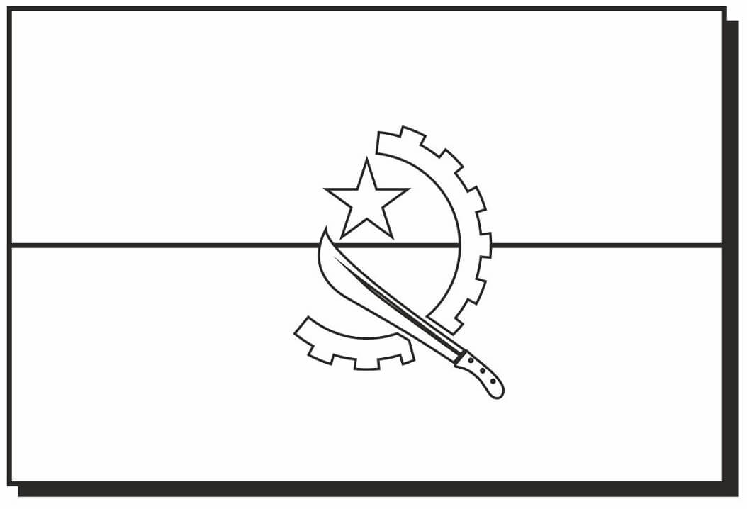 Desenho deBandera de Angola 5 para colorir