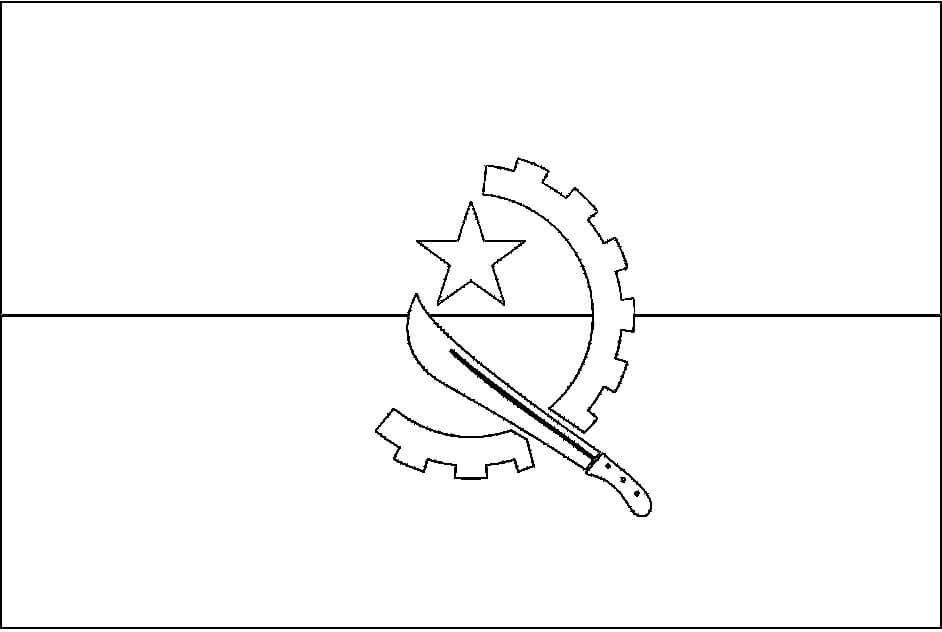 Desenho deBandera de Angola 9 para colorir