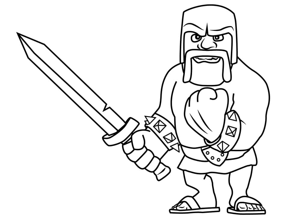 Desenho deBarbarian Clash of Clans para colorir