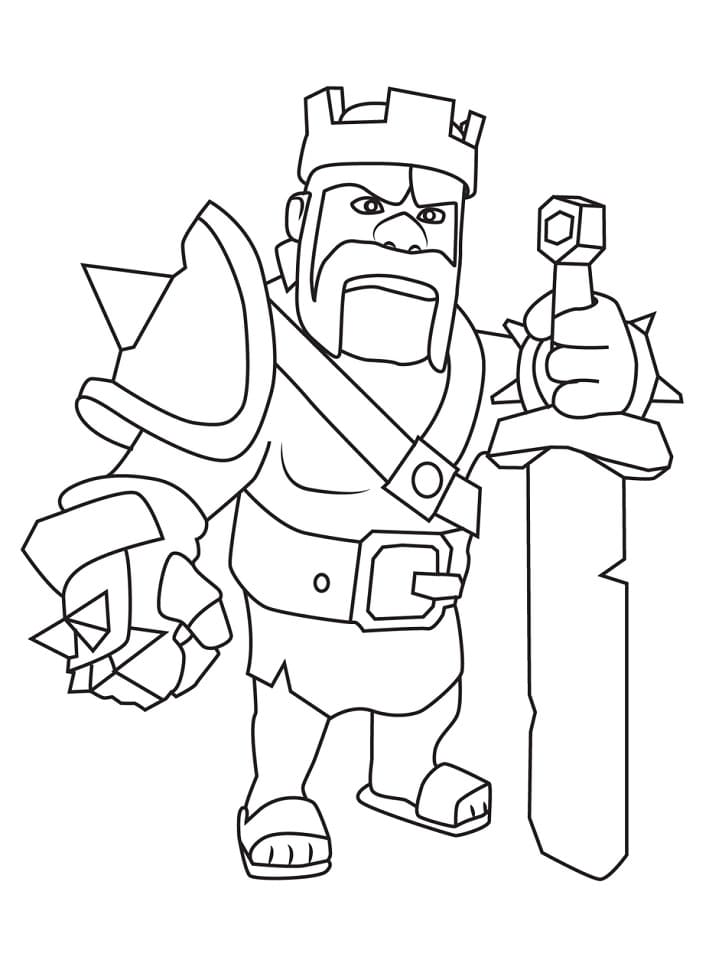 Desenho deBarbarian King Clash of Clans para colorir