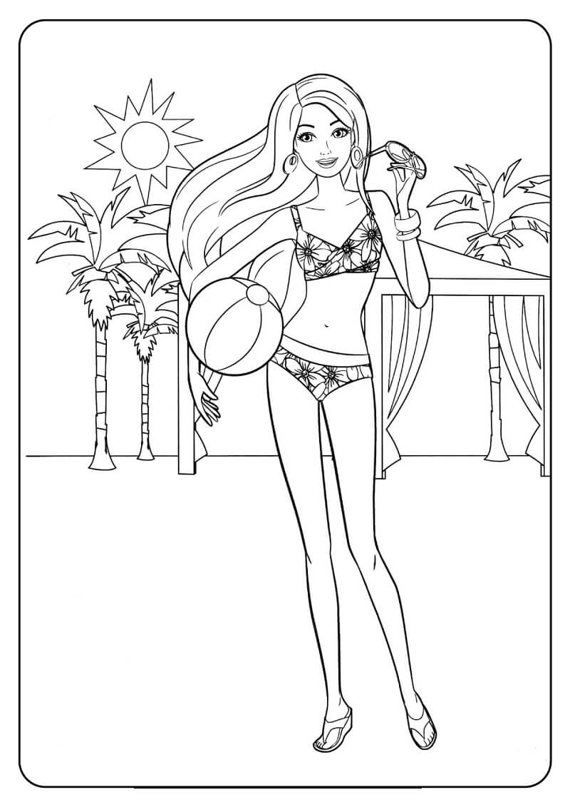 Desenho deBarbie Sexy para colorir