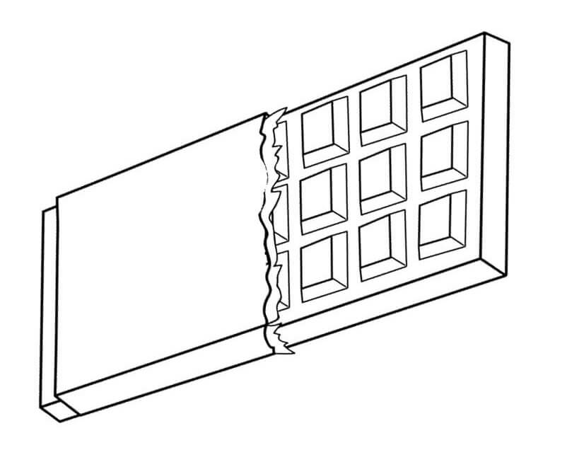Desenho deBarra de Chocolate 1 para colorir
