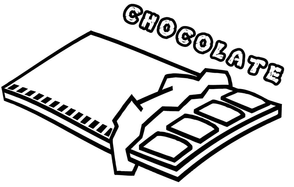 Desenho deBarra de Chocolate 6 para colorir