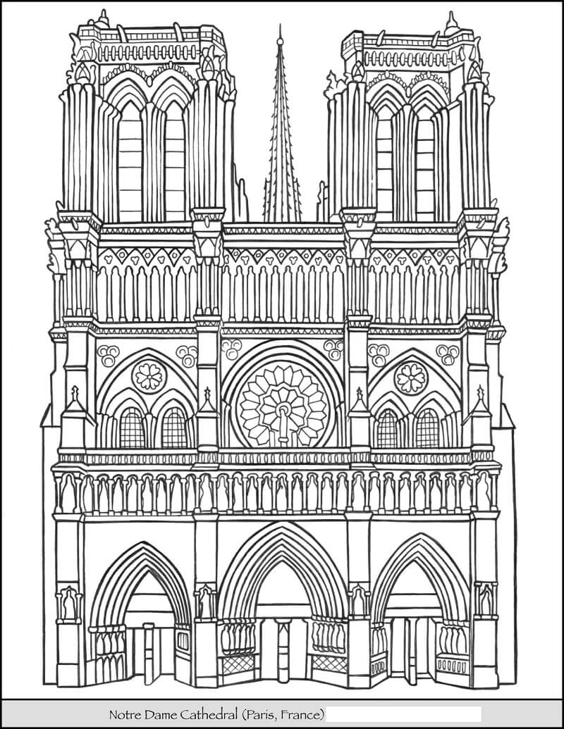 Desenho deBasílica do Sagrado Coração para colorir