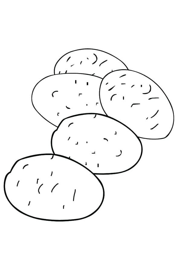 Desenhos de Batata para colorir