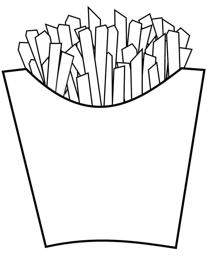 Desenho deBatatas Fritas 10 para colorir