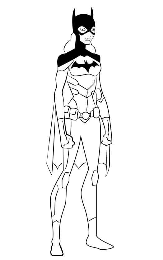 Desenho de Batgirl 2 para colorir