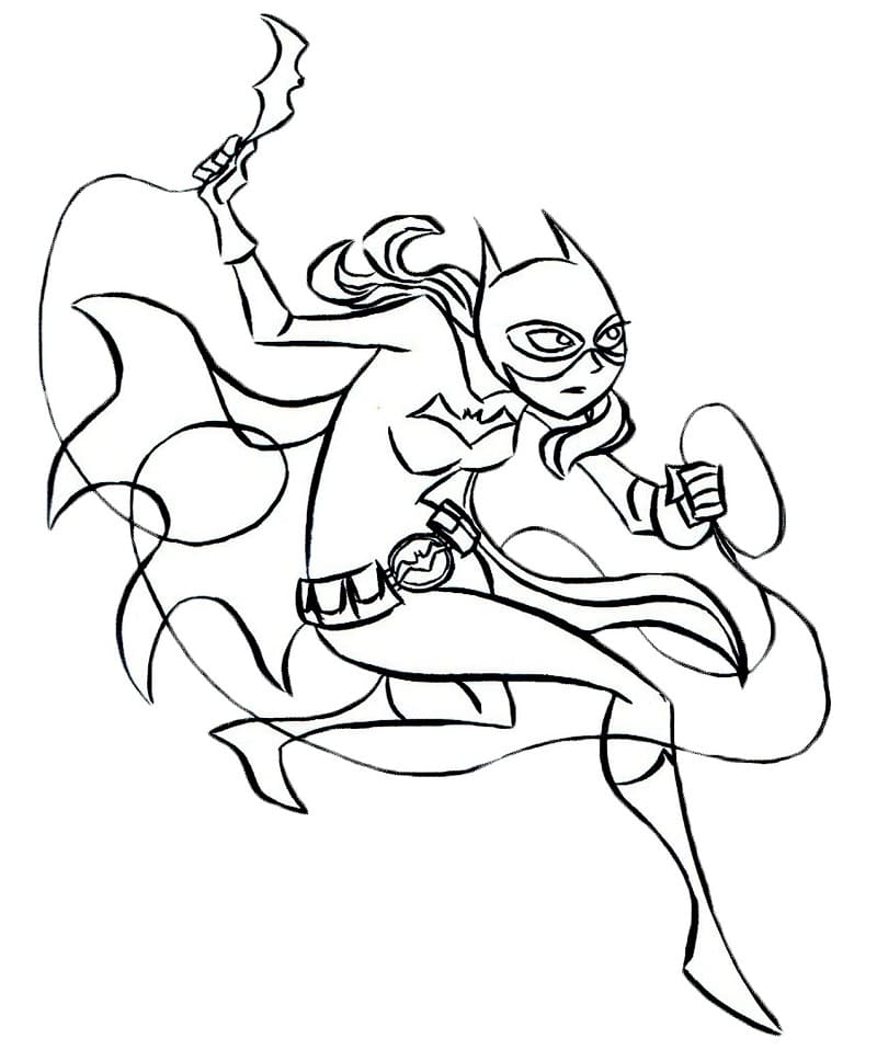 Desenho de Batgirl 3 para colorir