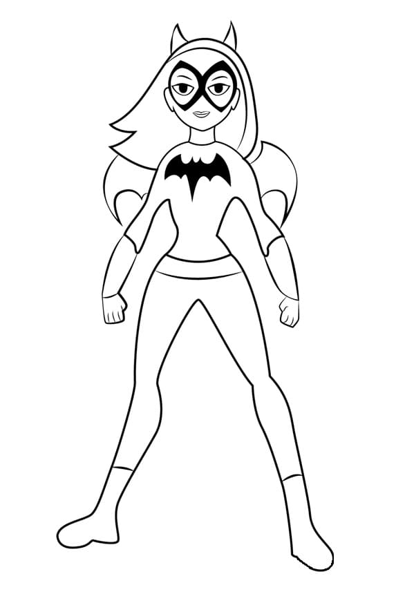 Desenho de Batgirl de DC para colorir