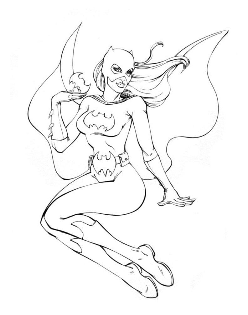 Desenho de Batgirl Fantástica para colorir