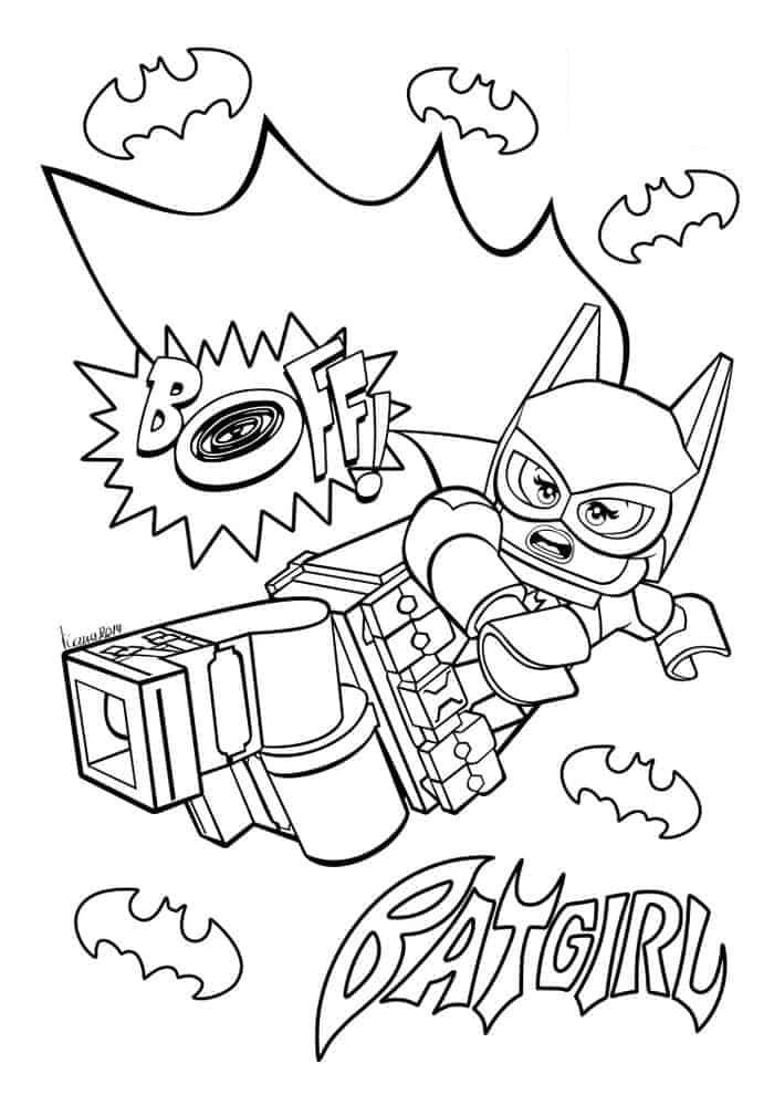 Desenho de Batgirl Lego 1 para colorir