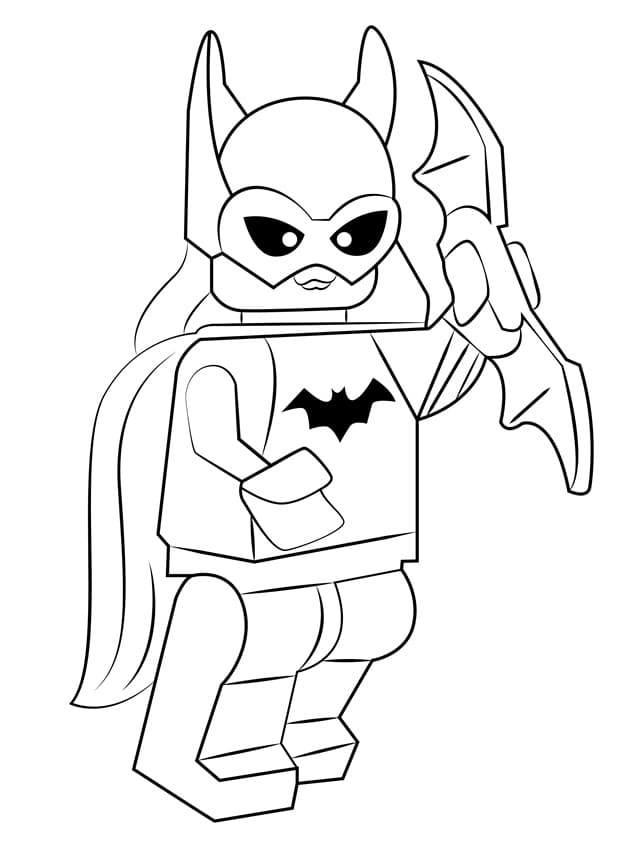 Desenho de Batgirl Lego 3 para colorir