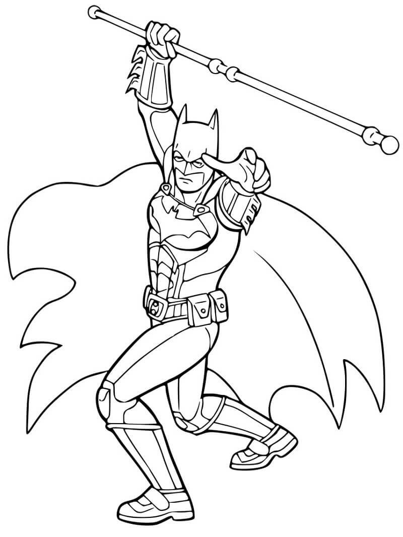 Desenho deBatman de Ação 4 para colorir