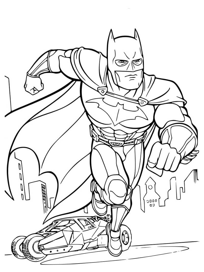 Desenho deBatman de Ação para colorir