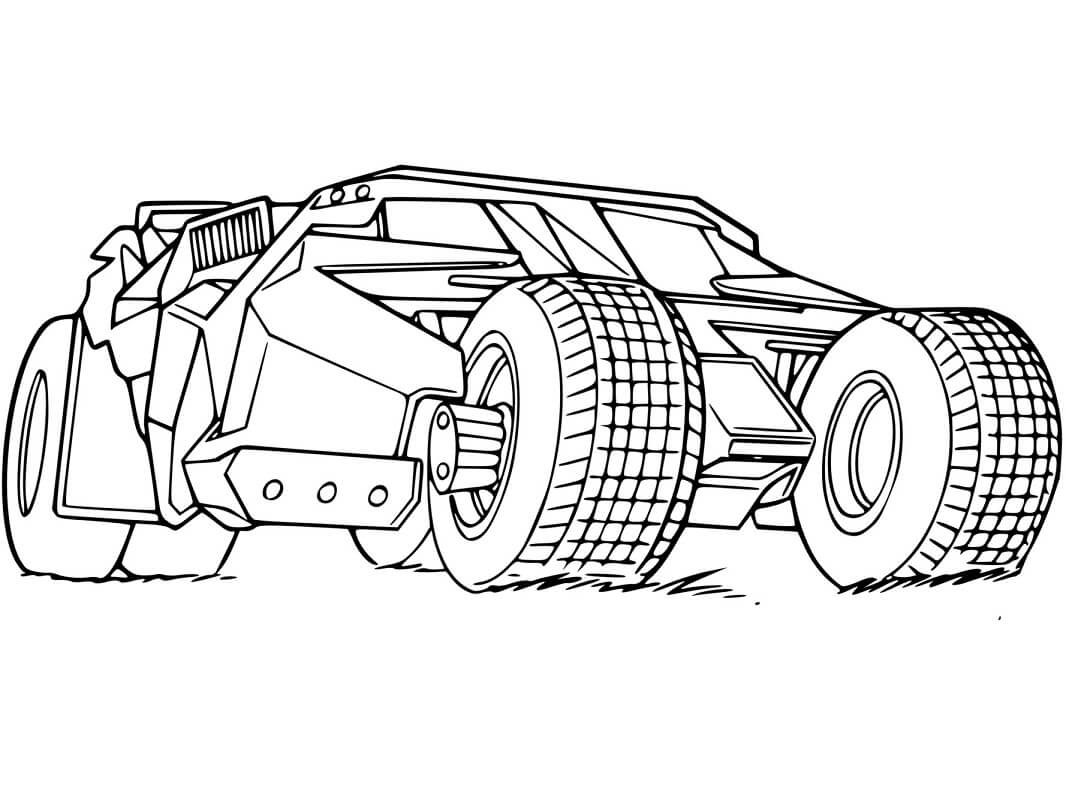 Desenho de Batmobile para colorir