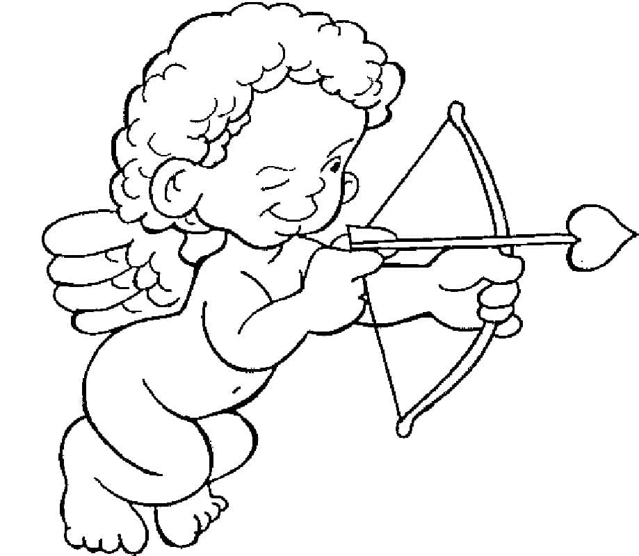 Desenhos de Cupido para colorir