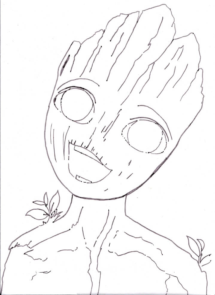 Desenho deBebê Groot 10 para colorir