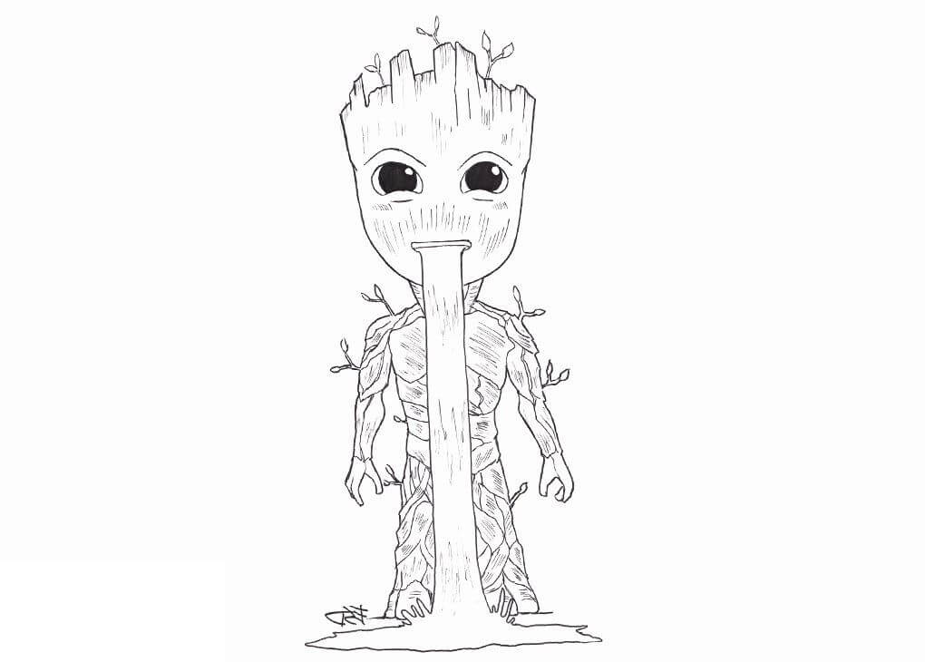 Desenho deBebê Groot 11 para colorir