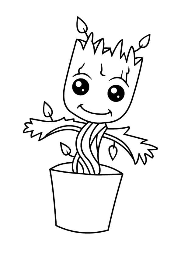 Desenho deBebê Groot 3 para colorir