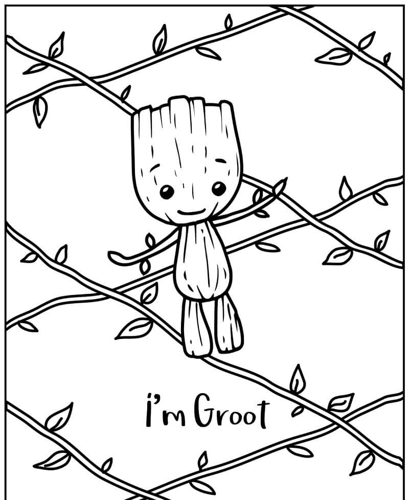 Desenho deBebê Groot 6 para colorir