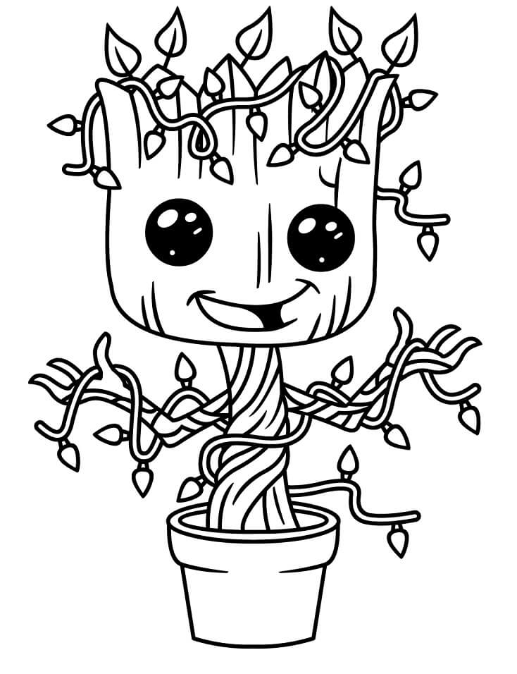 Desenho deBebê Groot 7 para colorir