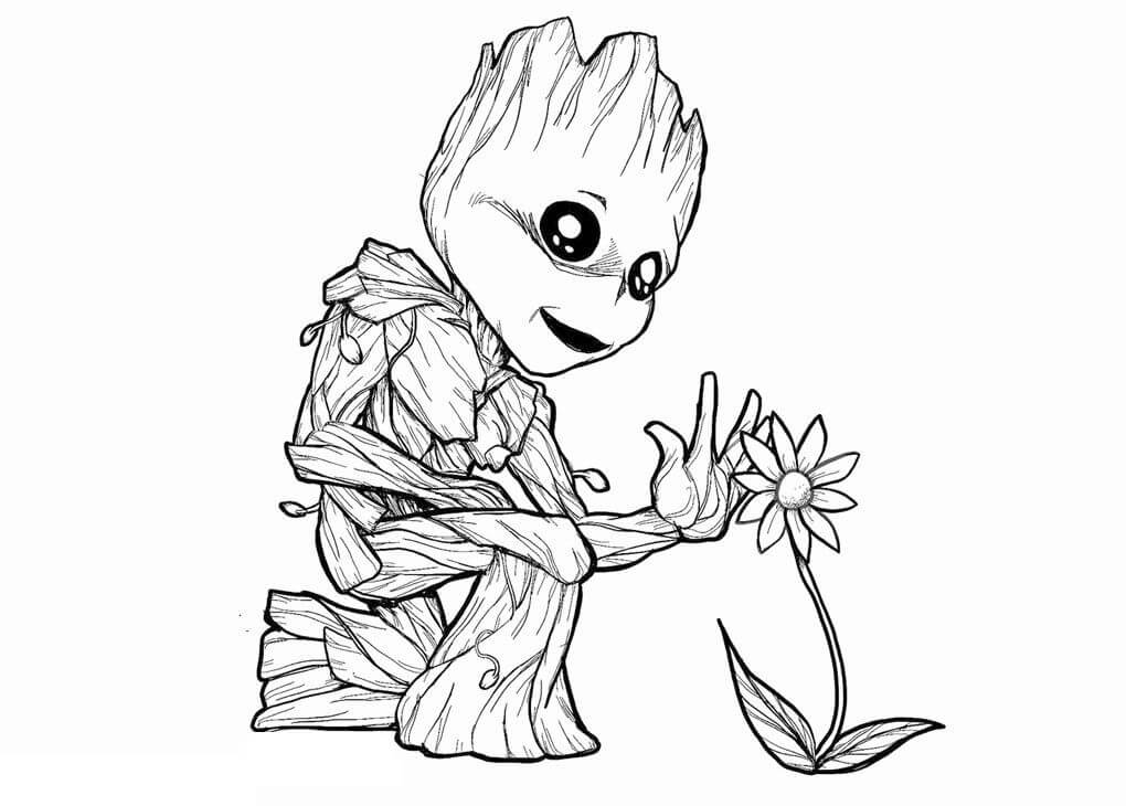 Desenho deBebê Groot 8 para colorir