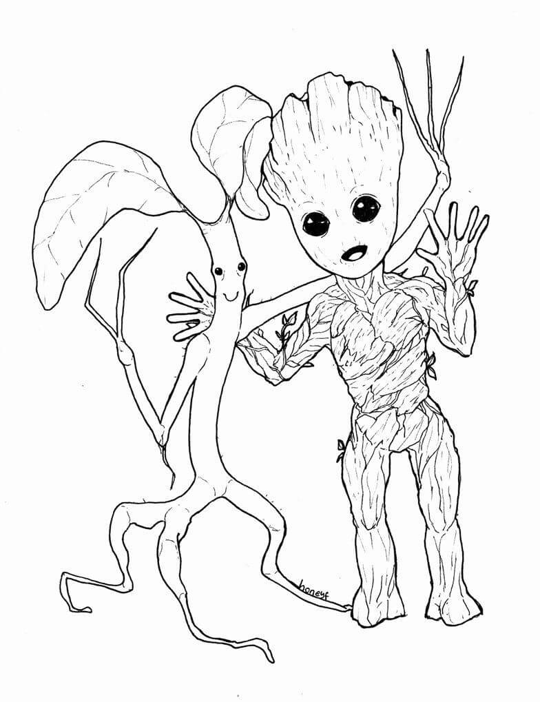 Desenho deBebê Groot 9 para colorir