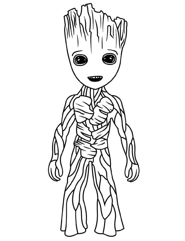 Desenho deBebê Groot para colorir