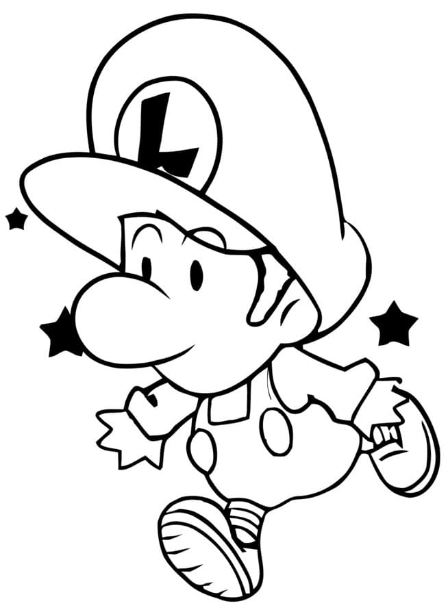 Desenho deBebê Luigi para colorir