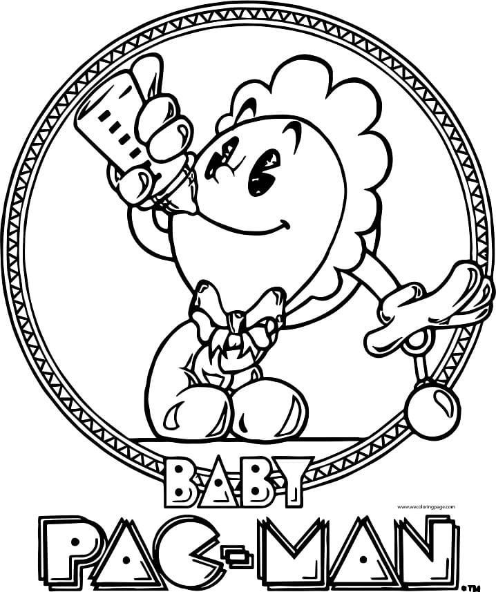 Desenho de Bebê Pacman para colorir