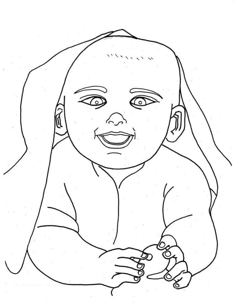 Desenho deBebê Sorrindo para colorir