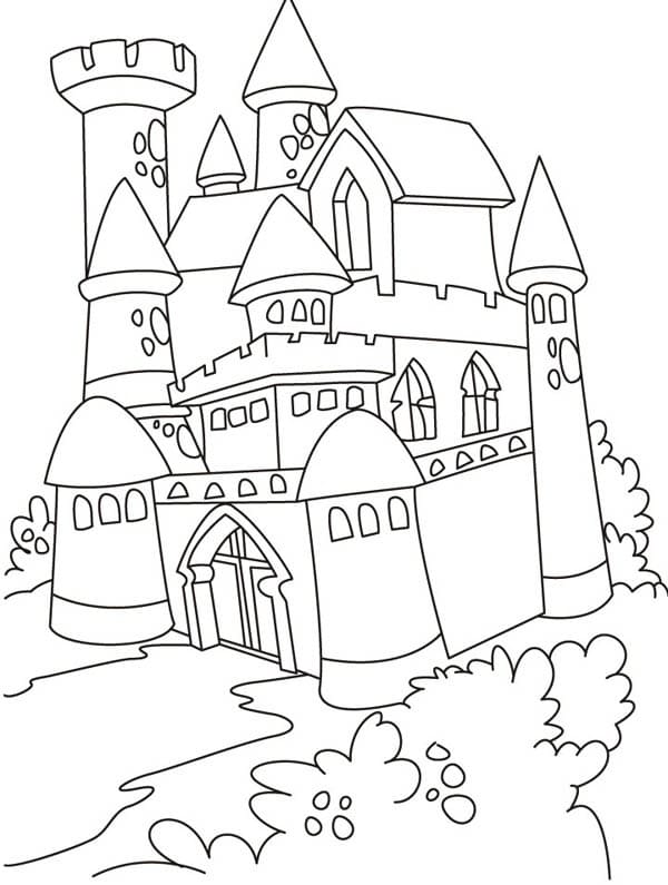 Desenho deBelo Castelo 2 para colorir