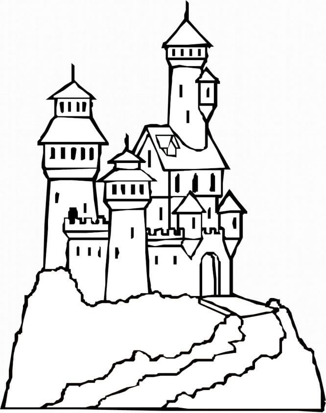 Desenho deBelo Castelo 3 para colorir