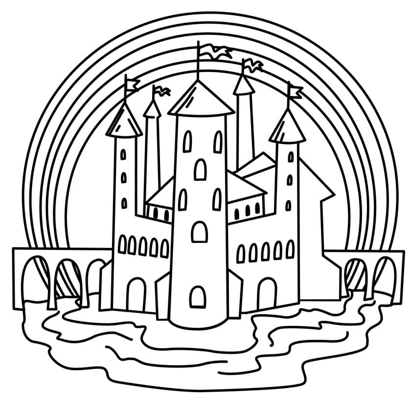 Desenho deBelo Castelo 5 para colorir