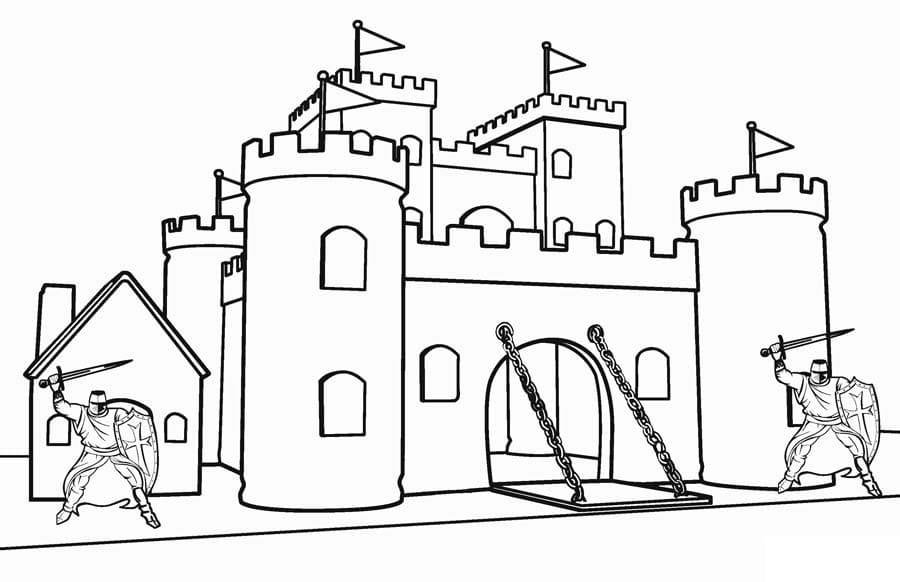 Desenho deBelo Castelo 9 para colorir