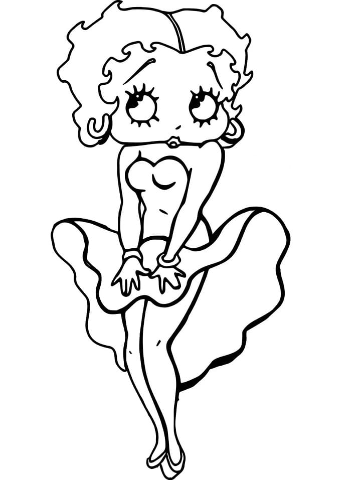 Desenho deBetty Boop 1 para colorir